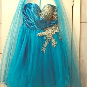 Aqua Blue Dress by Nina Canacci